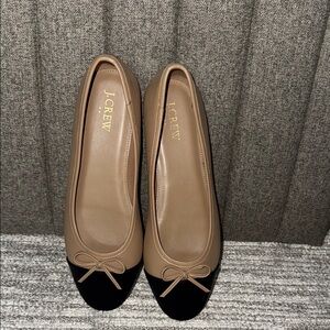J. Crew Tan and Black Loafers with Classic Elegance
